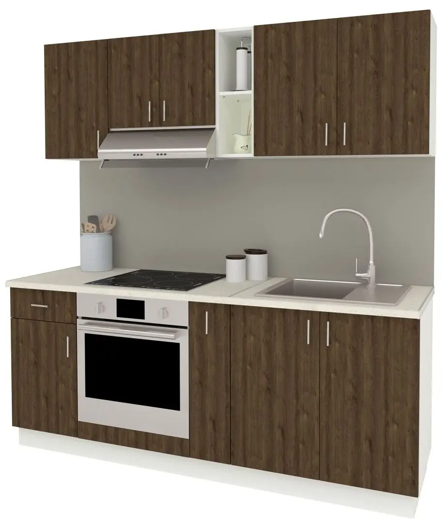 Кухня Haaus Karo V11 2м (Bronze Oak/White)