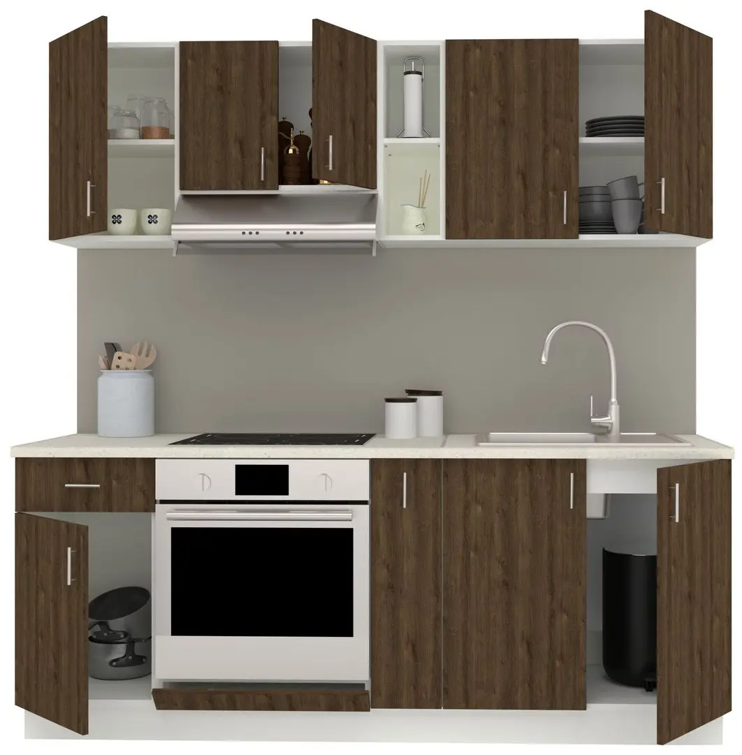 Кухня Haaus Karo V11 2м (Bronze Oak/White)