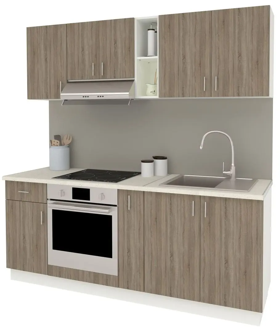 Bucatarie Haaus Karo V11 2m (Dark Sonoma Oak/White)