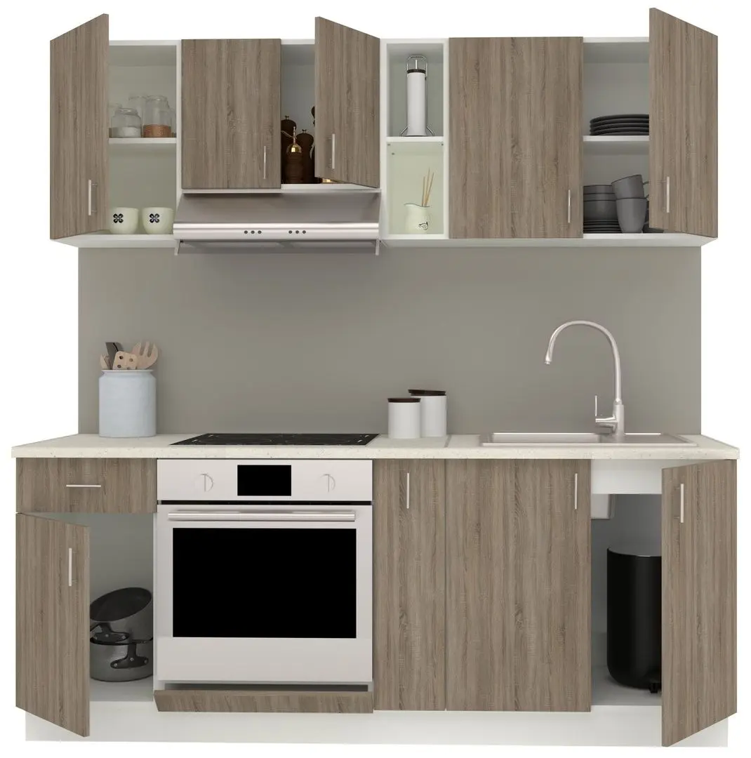 Bucatarie Haaus Karo V11 2m (Dark Sonoma Oak/White)