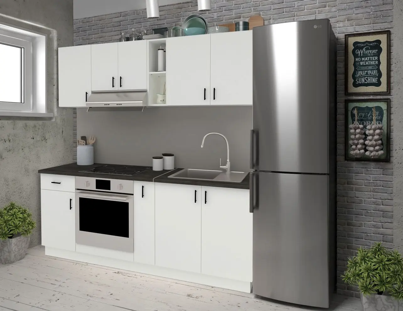 Bucatarie Haaus Karo V11 2m (White)