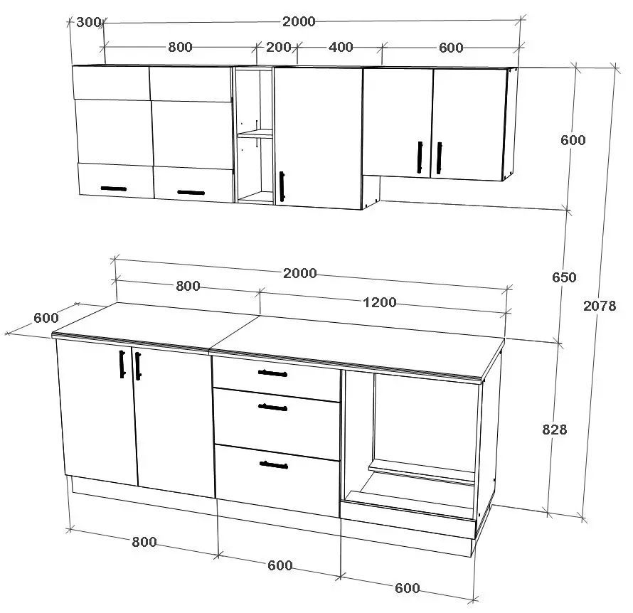 Кухня Haaus Karo V12 2м (Anthracite/White) - 3