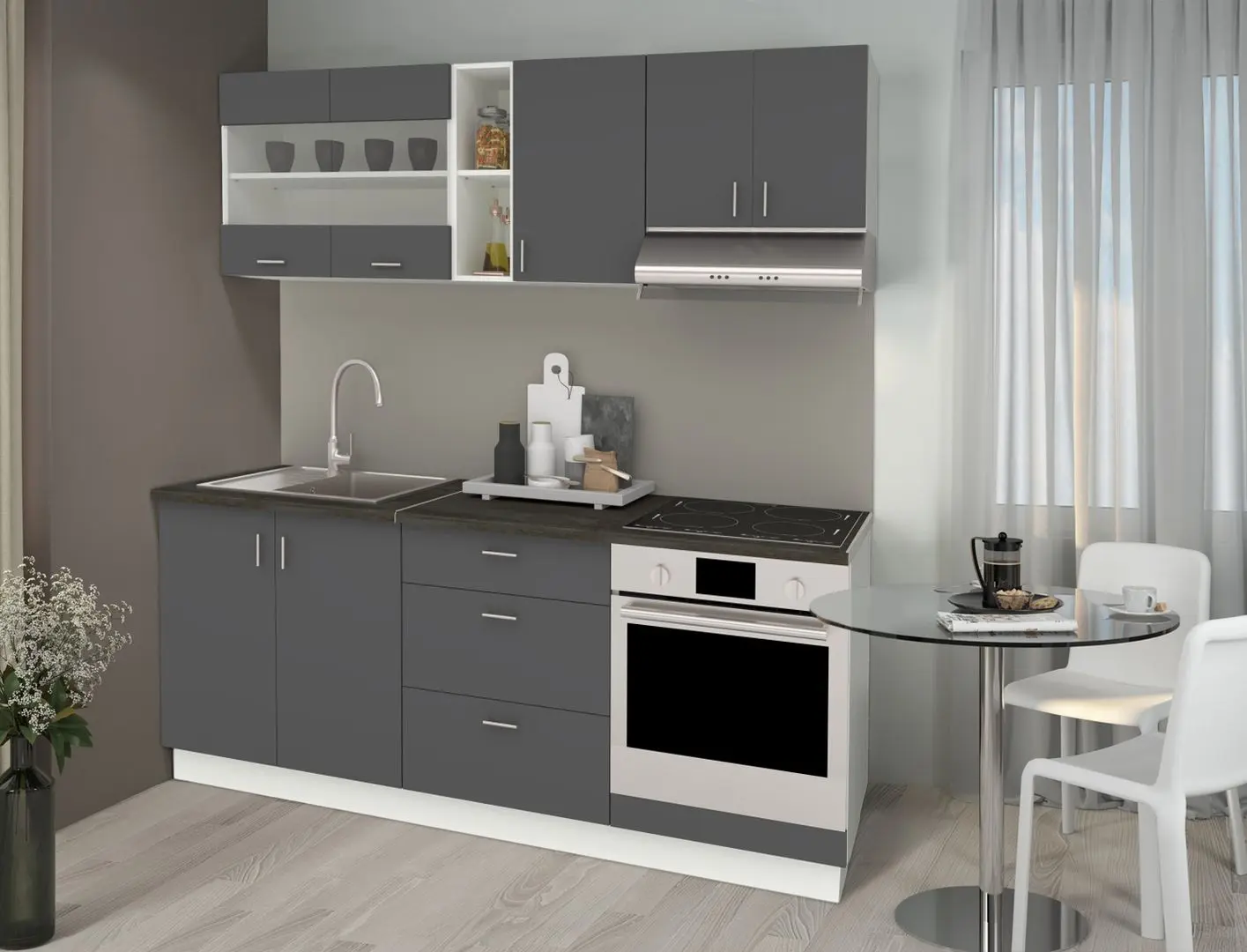 Кухня Haaus Karo V12 2м (Anthracite/White)