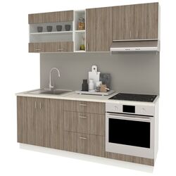 Bucatarie Haaus Karo V12 2m (Dark Sonoma Oak/White) Thumb