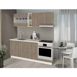 Bucatarie Haaus Karo V12 2m (Dark Sonoma Oak/White)