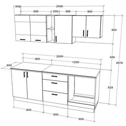 Bucatarie Haaus Karo V12 2m (White) Thumb