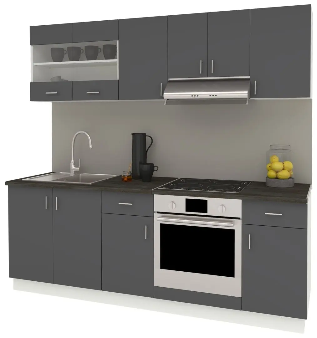 Кухня Haaus Karo V13 2.2м (Anthracite/White) - 2