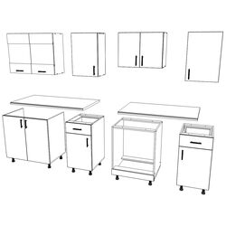 Bucatarie Haaus Karo V13 2.2m (Bronze Oak/White) Thumb