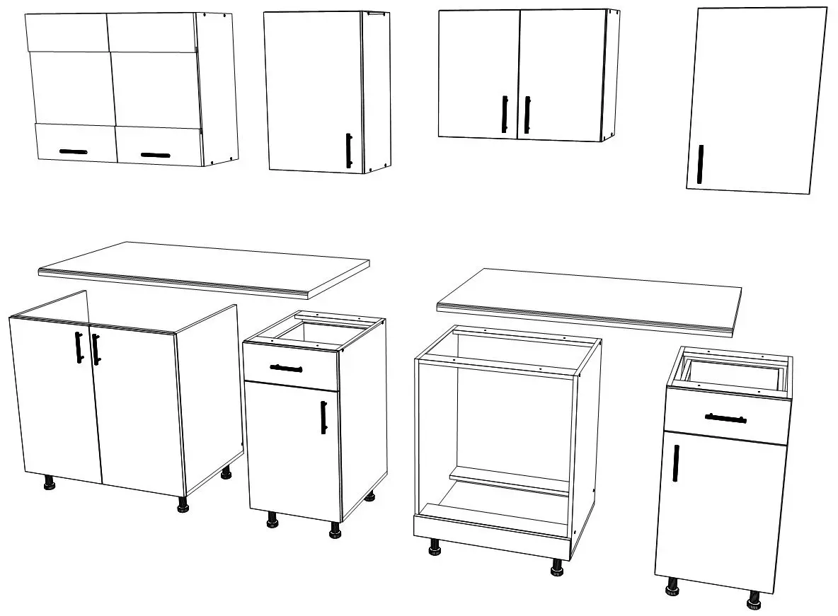 Bucatarie Haaus Karo V13 2.2m (Bronze Oak/White)