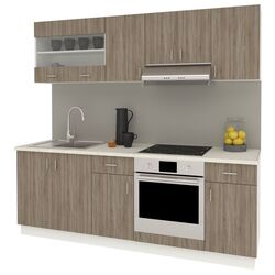 Bucatarie Haaus Karo V13 2.2m (Dark Sonoma Oak/White) Thumb