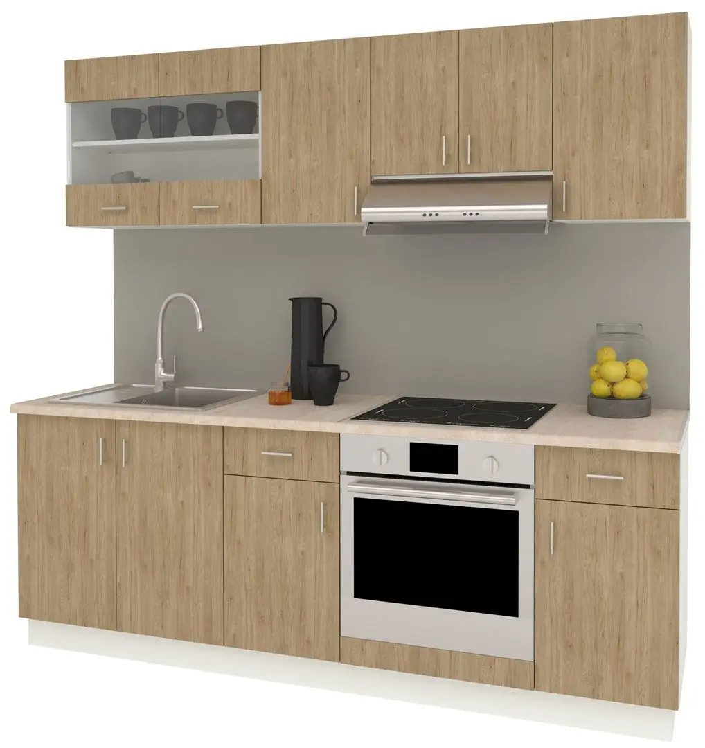 Bucatarie Haaus Karo V13 2.2m (Oak/White)