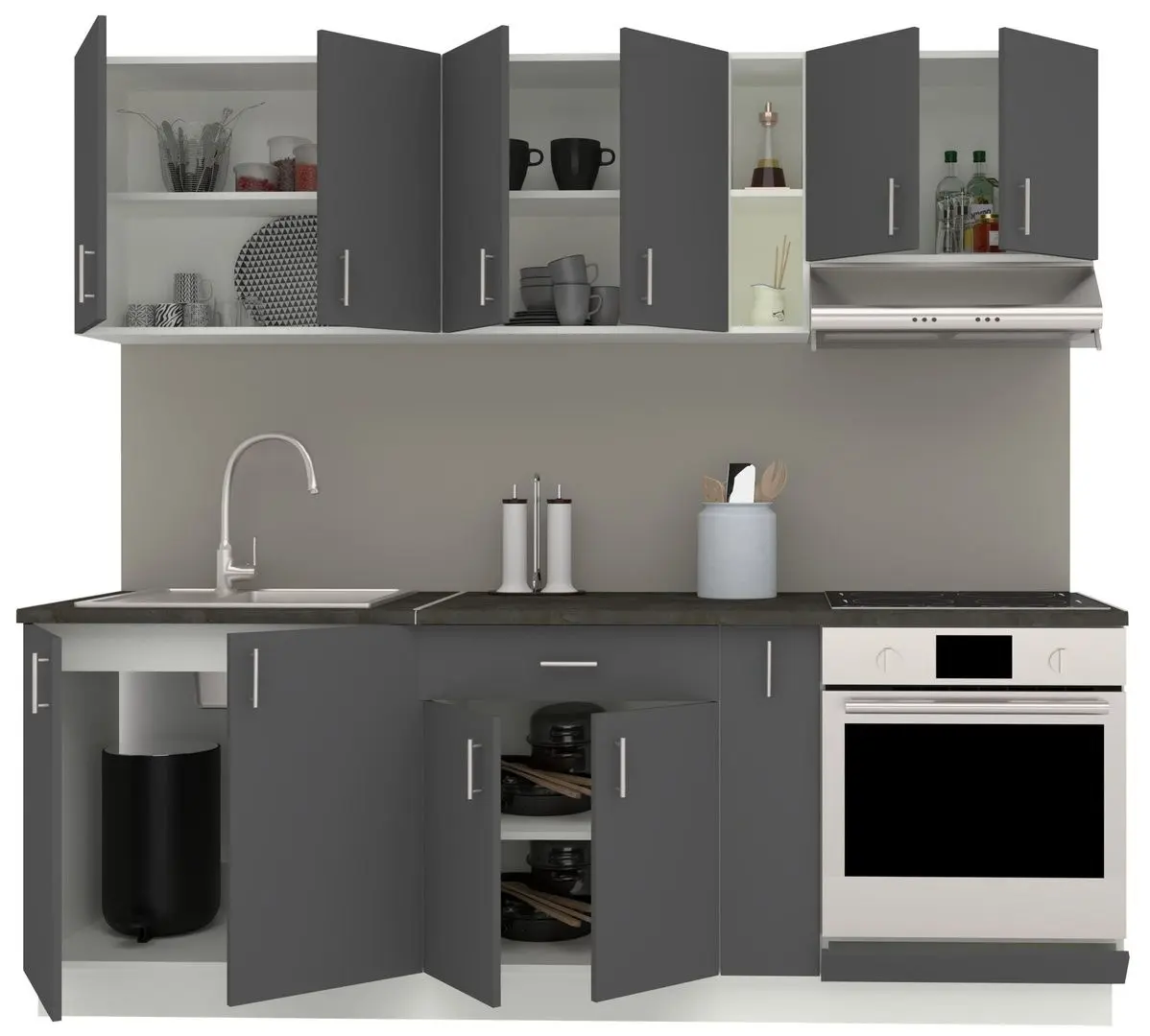 Bucatarie Haaus Karo V14 2.2m (Anthracite/White) - 5