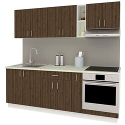 Bucatarie Haaus Karo V14 2.2m (Bronze Oak/White) Thumb