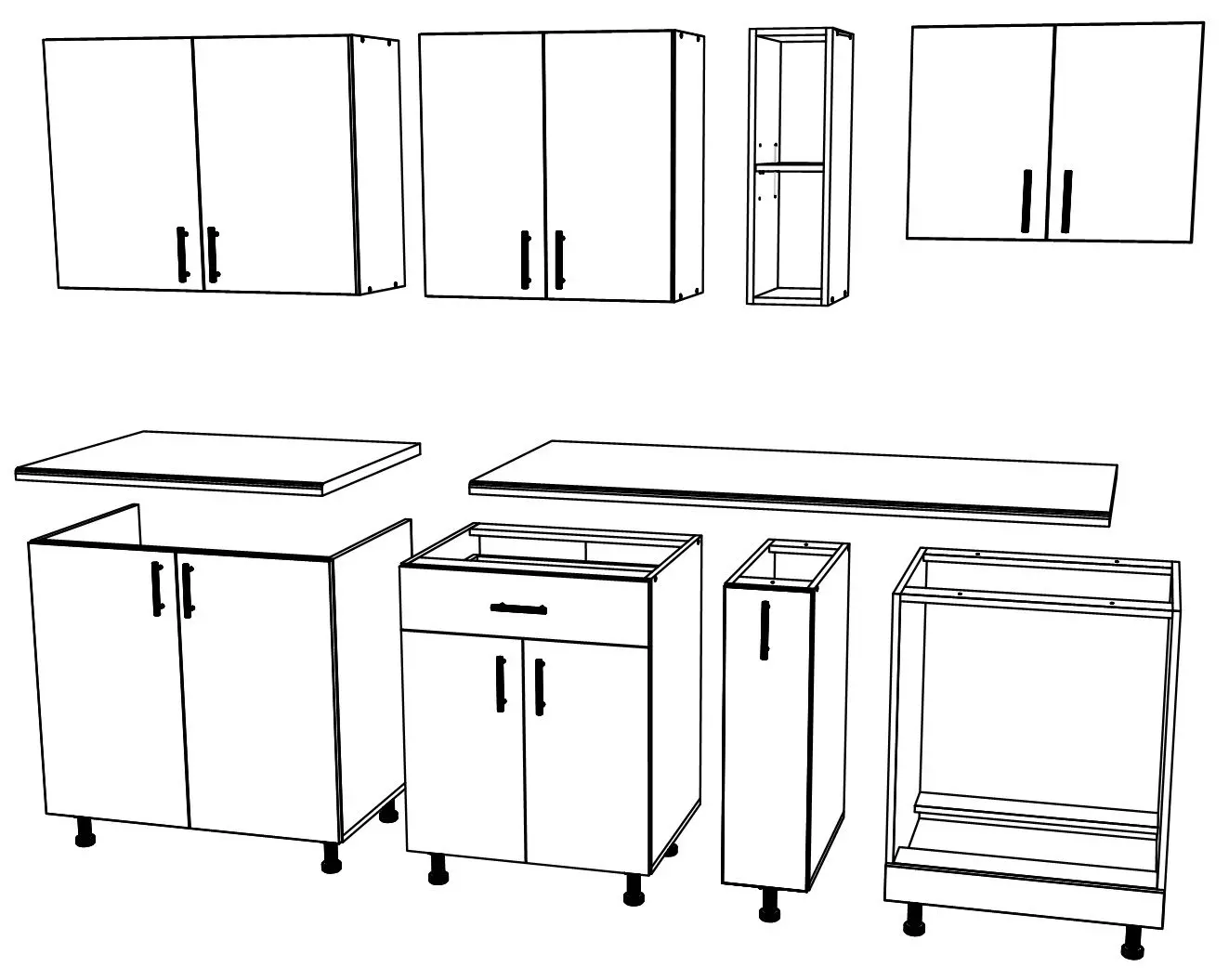 Bucatarie Haaus Karo V14 2.2m (Bronze Oak/White)