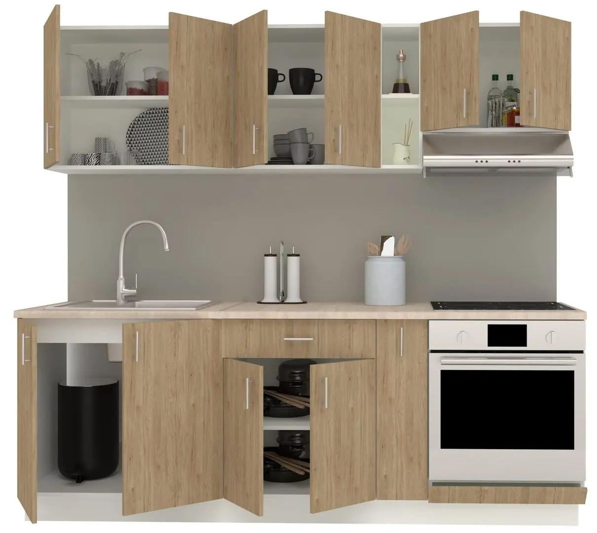 Кухня Haaus Karo V14 2.2м (Oak/White) - 5