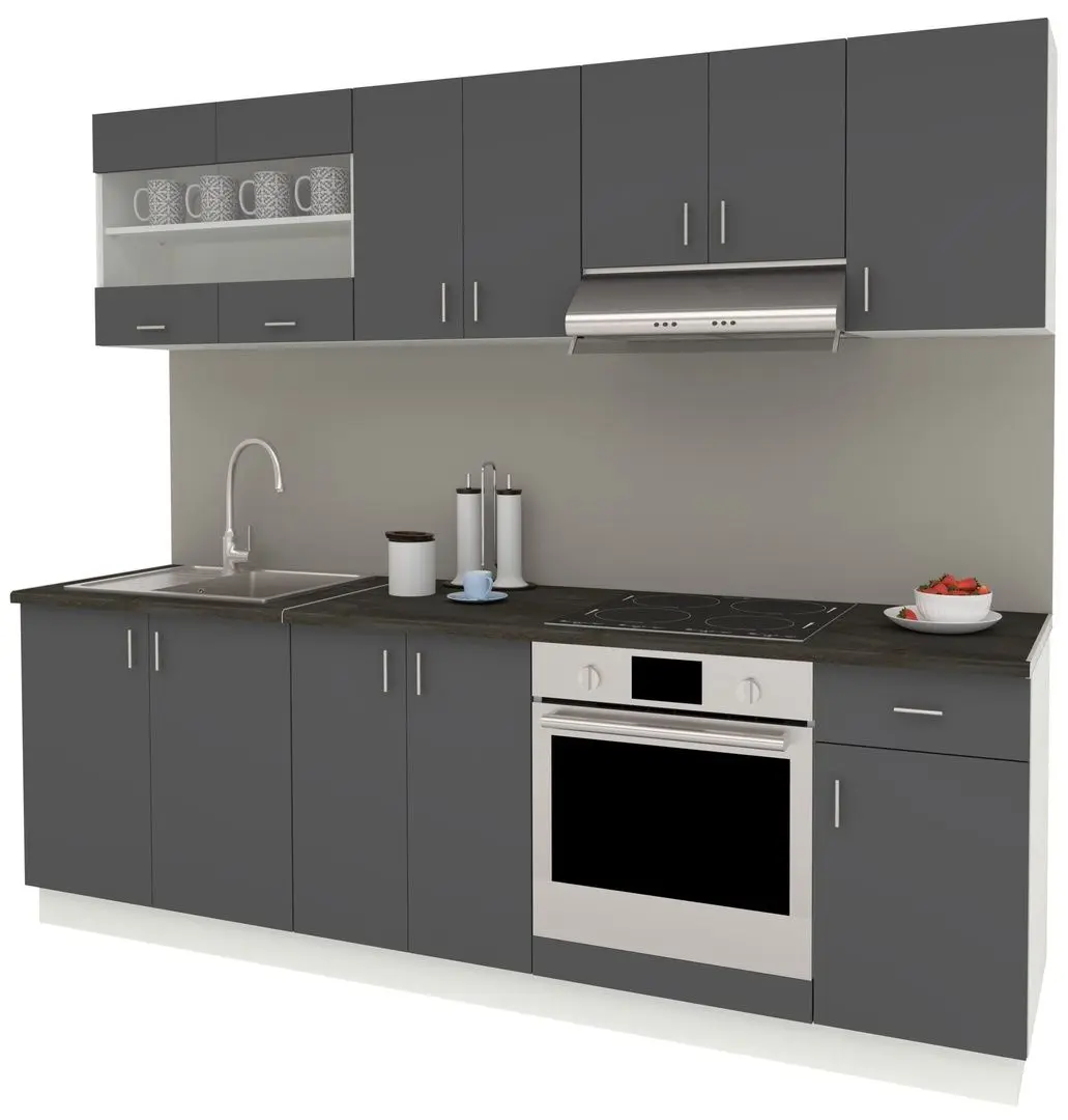 Кухня Haaus Karo V15 2.4м (Anthracite/White) - 2