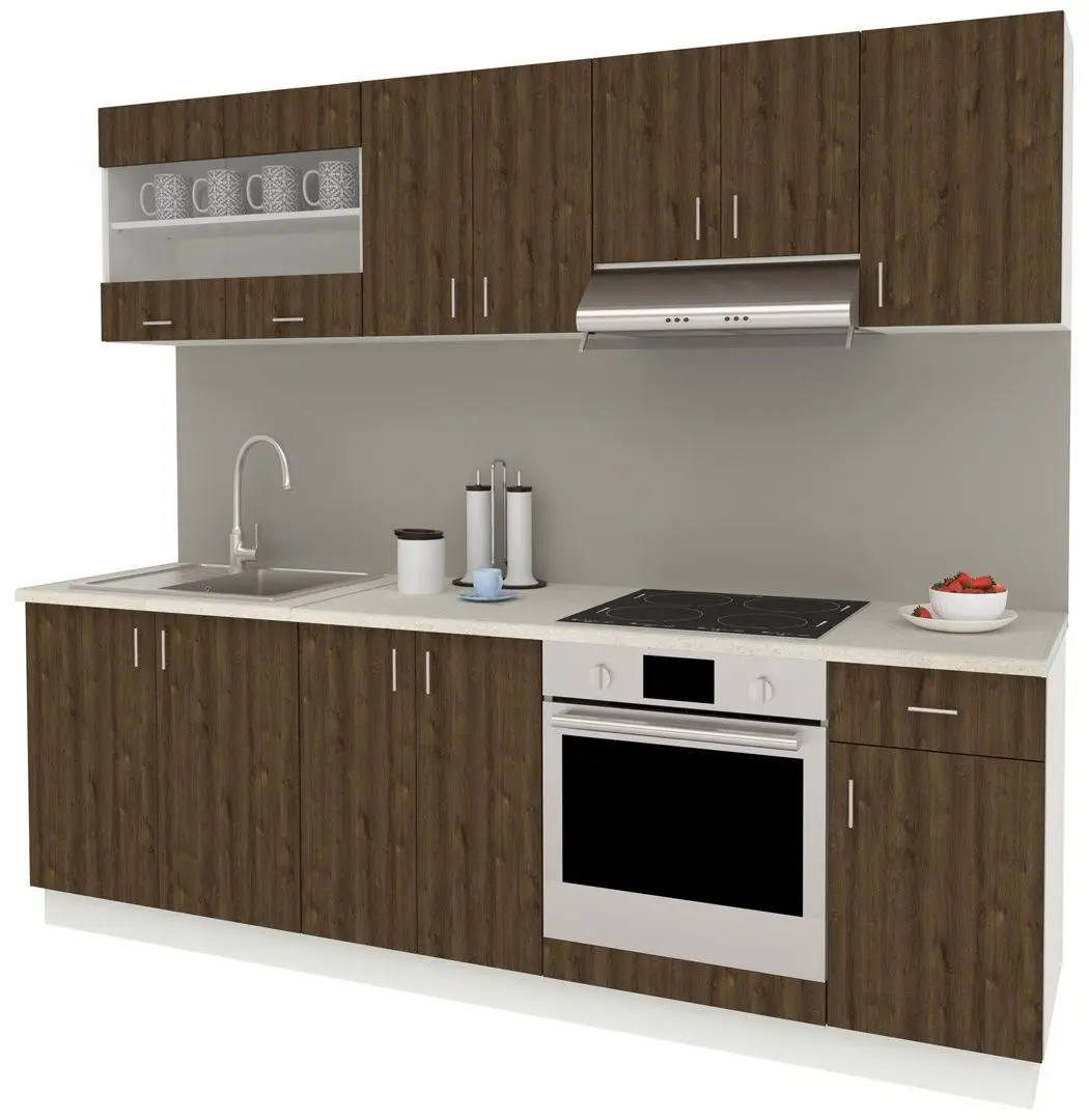 Bucatarie Haaus Karo V15 2.4m (Bronze Oak/White)