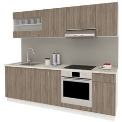 Bucatarie Haaus Karo V15 2.4m (Dark Sonoma Oak/White) Thumb