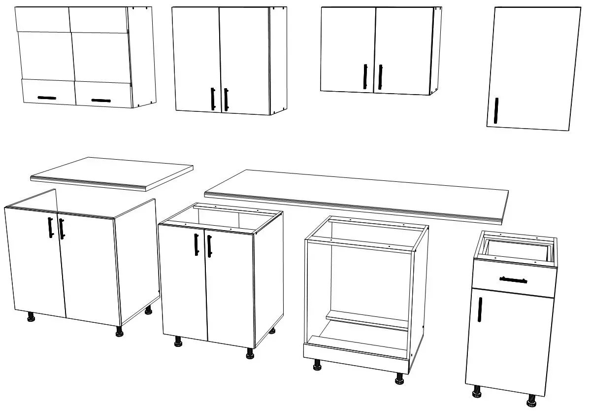 Кухня Haaus Karo V15 2.4м (Oak/White)