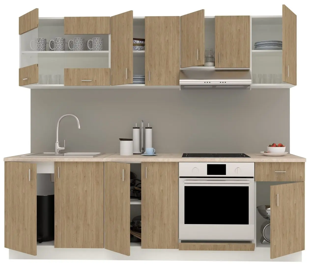 Кухня Haaus Karo V15 2.4м (Oak/White)