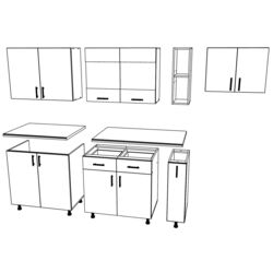 Bucatarie Haaus Karo V16 2.4m (Bronze Oak/White) Thumb