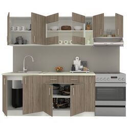 Bucatarie Haaus Karo V16 2.4m (Dark Sonoma Oak/White) Thumb