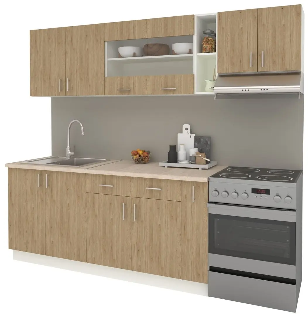 Bucatarie Haaus Karo V16 2.4m (Oak/White)