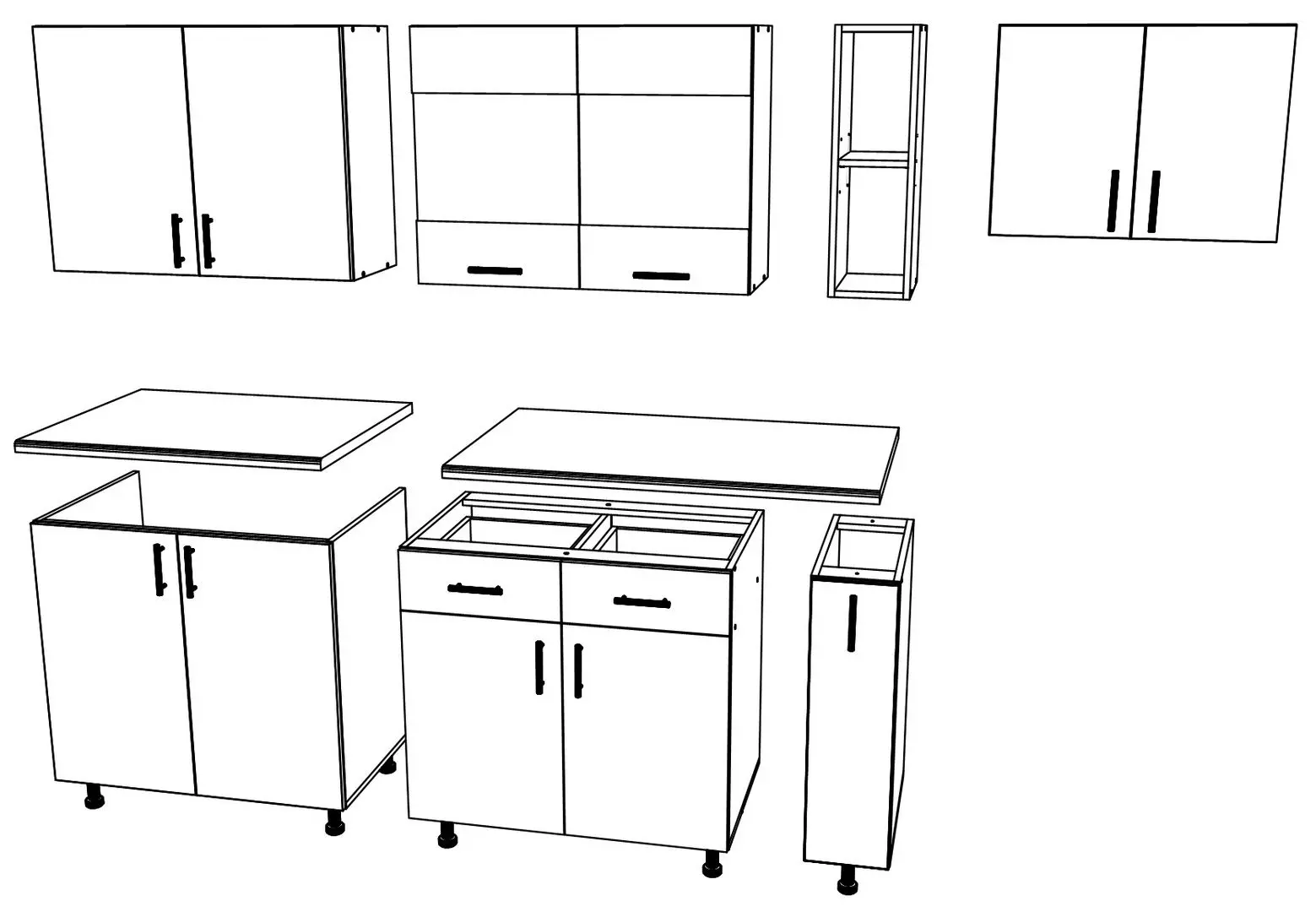 Bucatarie Haaus Karo V16 2.4m (Oak/White)