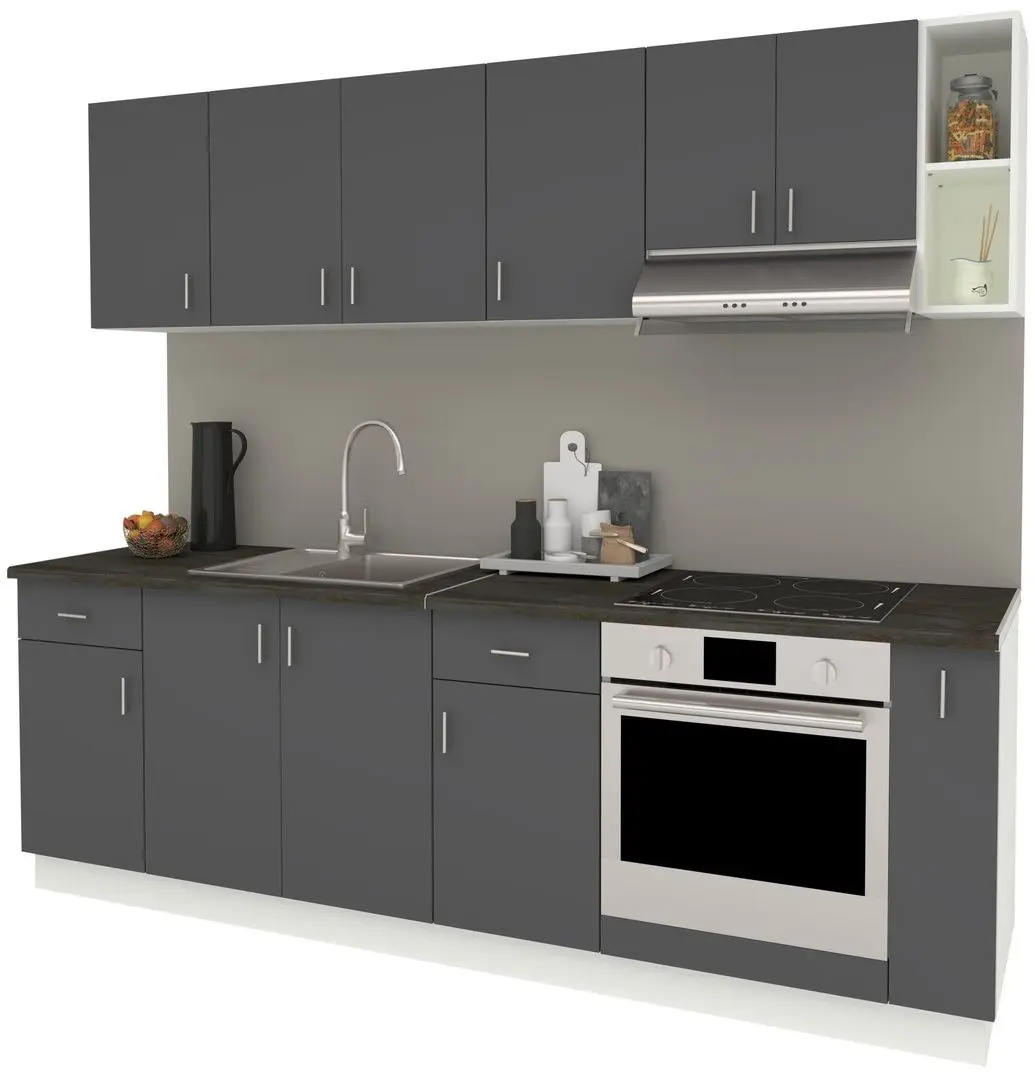 Bucatarie Haaus Karo V17 2.4m (Anthracite/White) - 2