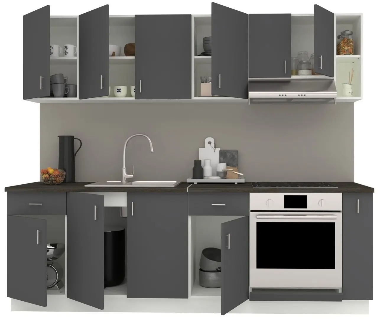 Bucatarie Haaus Karo V17 2.4m (Anthracite/White) - 5