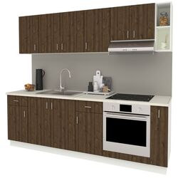 Bucatarie Haaus Karo V17 2.4m (Bronze Oak/White) Thumb