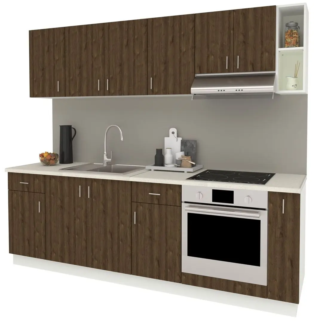 Bucatarie Haaus Karo V17 2.4m (Bronze Oak/White)