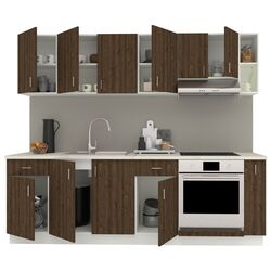 Bucatarie Haaus Karo V17 2.4m (Bronze Oak/White) Thumb