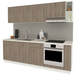 Bucatarie Haaus Karo V17 2.4m (Dark Sonoma Oak/White) Thumb