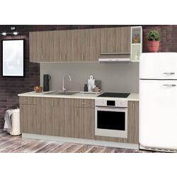 Bucatarie Haaus Karo V17 2.4m (Dark Sonoma Oak/White)