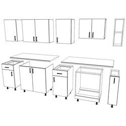 Bucatarie Haaus Karo V17 2.4m (Dark Sonoma Oak/White) Thumb