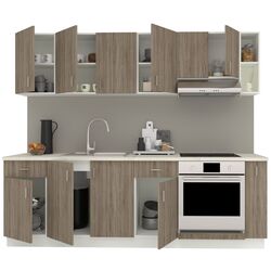 Bucatarie Haaus Karo V17 2.4m (Dark Sonoma Oak/White) Thumb