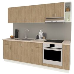 Bucatarie Haaus Karo V17 2.4m (Oak/White) Thumb