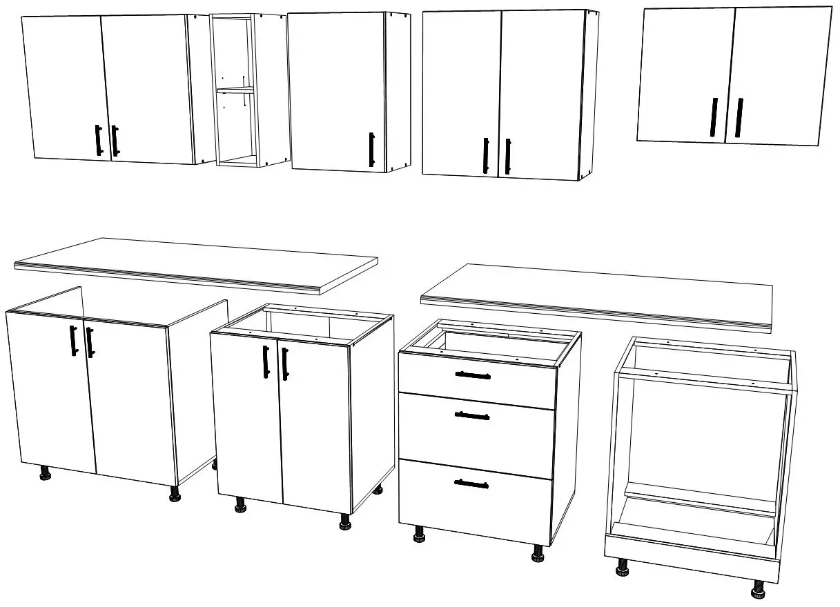 Кухня Haaus Karo V18 2.6м (Anthracite/White) - 2