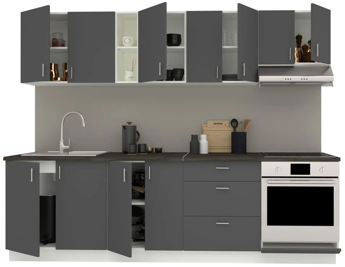 Кухня Haaus Karo V18 2.6м (Anthracite/White) - 5