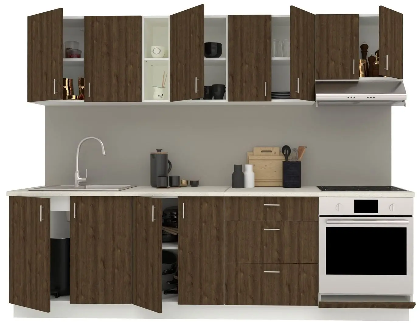 Кухня Haaus Karo V18 2.6м (Bronze Oak/White) - 4