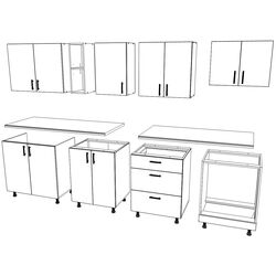 Кухня Haaus Karo V18 2.6м (Dark Sonoma Oak/White) Thumb