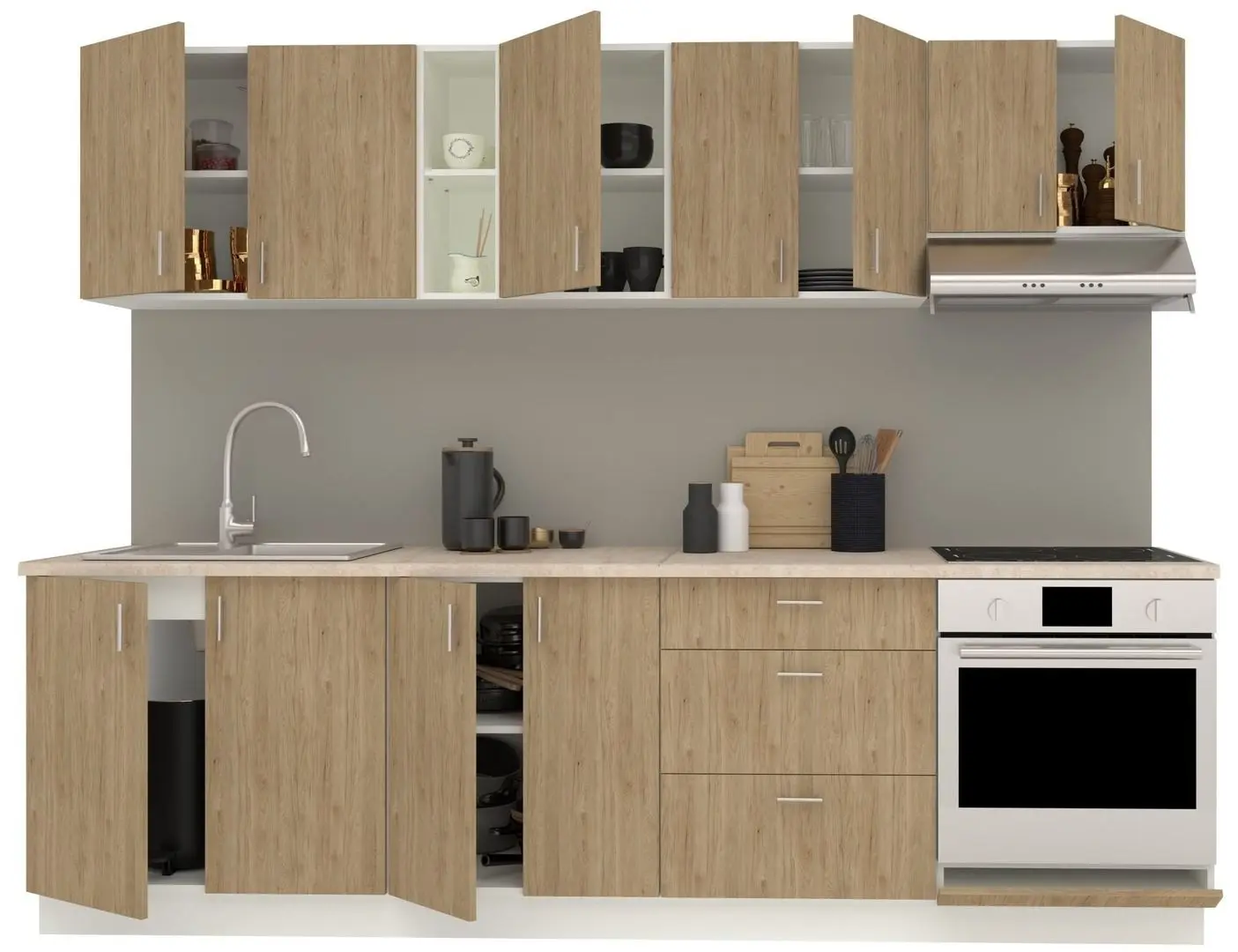 Кухня Haaus Karo V18 2.6м (Oak/White) - 5