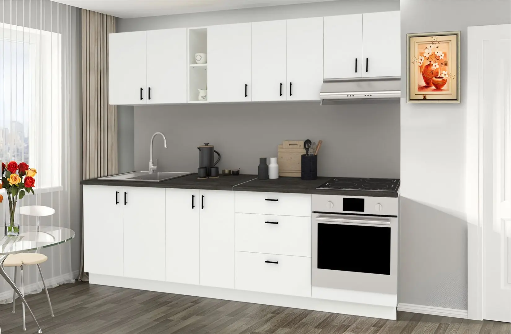 Bucatarie Haaus Karo V18 2.6m (White)