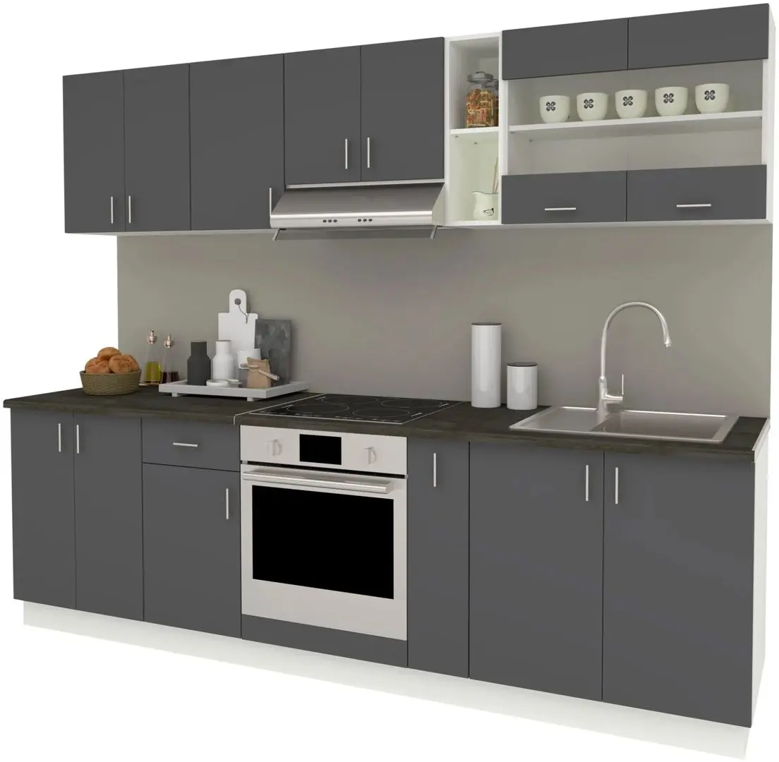 Кухня Haaus Karo V19 2.6м (Anthracite/White) - 2