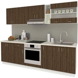 Bucatarie Haaus Karo V19 2.6m (Bronze Oak/White) Thumb