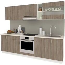 Bucatarie Haaus Karo V19 2.6m (Dark Sonoma Oak/White) Thumb