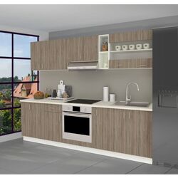 Bucatarie Haaus Karo V19 2.6m (Dark Sonoma Oak/White)