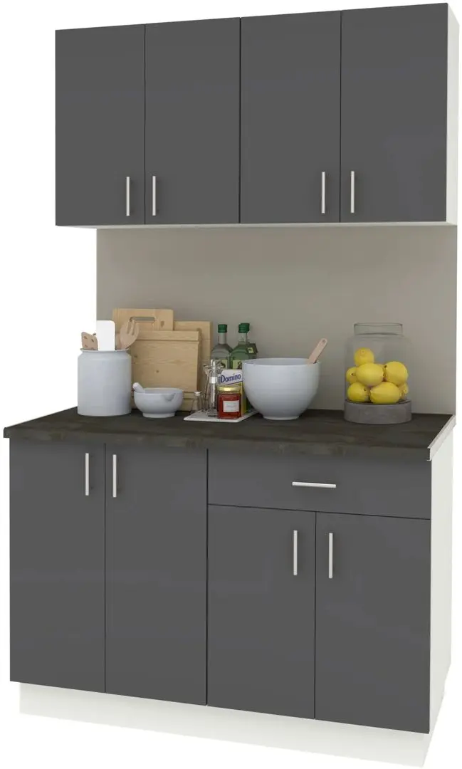 Bucatarie Haaus Karo V2 1.2m (Anthracite/White)