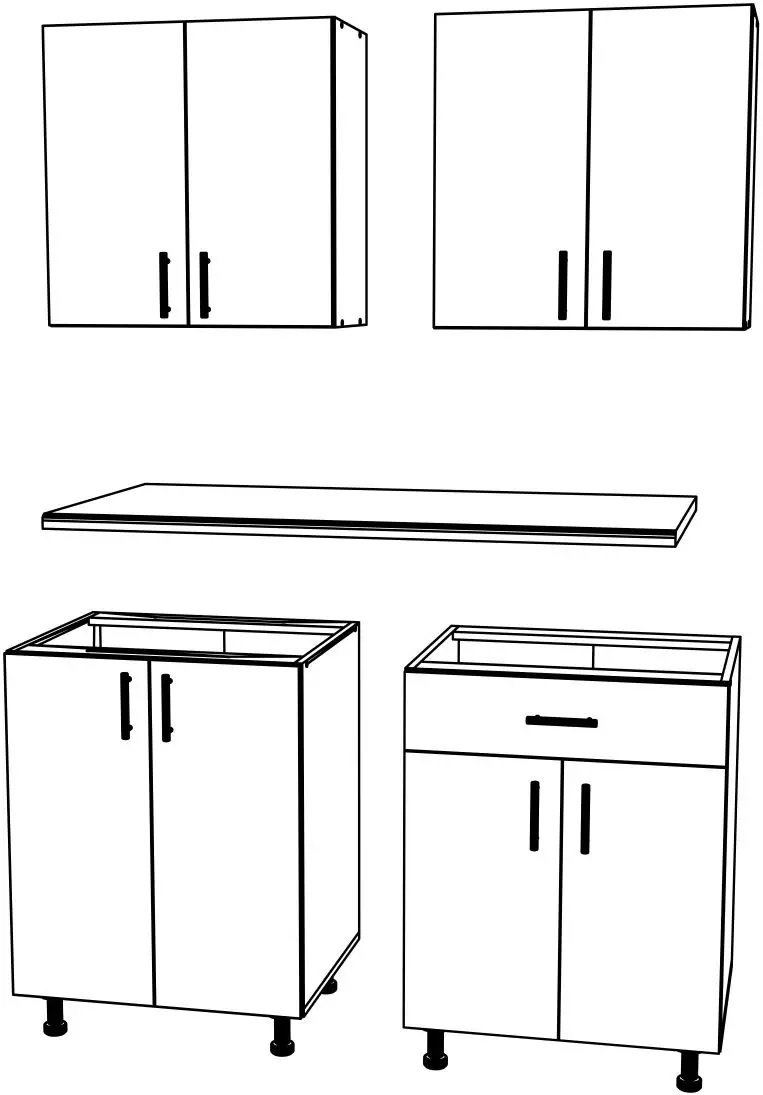 Bucatarie Haaus Karo V2 1.2m (Anthracite/White)